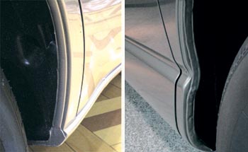 CleanSeam Arch Tape Applied to Tire House Openings